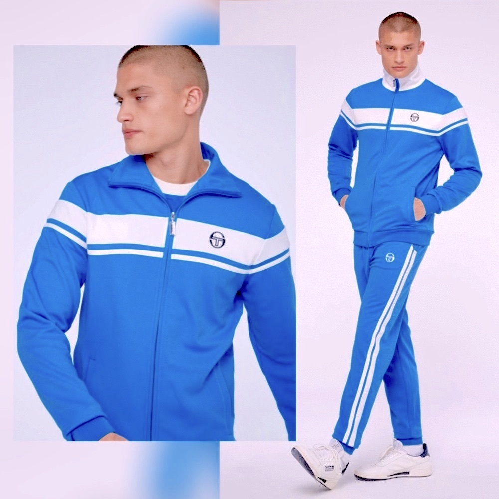 Men’s Sergio Tacchini Blue | White | Gardenia Casual Tracksuit NWT